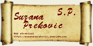 Suzana Preković vizit kartica